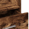 vidaXL - Lessenaar - met - wielen - en - lade - 55x55x107 - cm - hout - gerookt - eiken