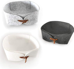 Moderne Vilten Opbergdozen Set - 3 Kleuren, Perfect voor Organiseren en Decoratie