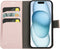 Mobiparts Classic Wallet Case - Flip Cover - Ruimte voor pasjes - Roze (iPhone 15)