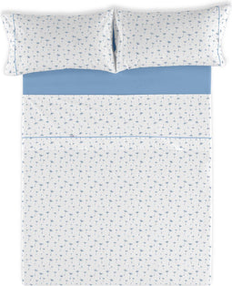 Set beddengoed Alexandra House Living Estelia Blauw Bed van 150 3 Onderdelen