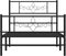 vidaXL - Bedframe - met - hoofd- - en - voeteneinde - metaal - zwart - 75x190 - cm
