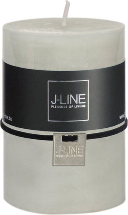 J-Line cilinderkaars - poedergroen - medium - 39U - 6 stuks