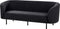 LOEN - Driezitsbank - Zwart - Polyester