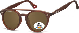 Montana MP49E - Zonnebril - ronde vorm - mat clear bruin