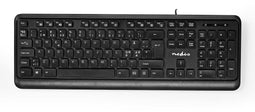 Nedis KBMU200BK - Bedraad Toetsenbord - Qwerty SE-indeling met Numeriek Blok - Zwart