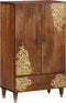 vidaXL - Hoogkast - 60x33x100 - cm - Massief - Houten - Mango