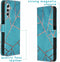 iMoshion Hoesje Geschikt voor Samsung Galaxy A14 (5G) Hoesje Met Pasjeshouder - iMoshion Design Softcase Bookcase - Blauw / Blue Graphic