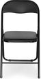 Tuinstoelen - zwart - opvouwbaar - eco-leer