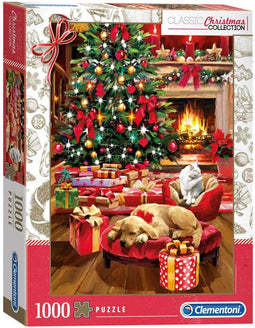 Clementoni Classic Christmas Collection - Puzzel - 1000 stukjes - Volwassenen - Legpuzzel - Kerstmis Bij Het Haardvuur - Vanaf 14 jaar