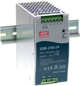 B&B Electronics SDR-240-24 - DIN-rail netvoeding 24 V/DC 10 A 240 W - 1 uitgang