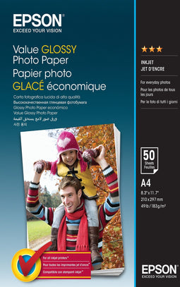 Epson Value Glossy Photo Paper - A4 - 50 Vellen (1 stuk)