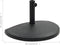 vidaXL - Parasolvoet - halfrond - 15 - kg - polyresin - zwart
