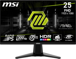MSI MAG 255XF - Gaming Monitor - 24.5 Inch - 300Hz - Rapid IPS - Full HD