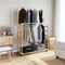 vidaXL - Kledingrek - met - schappen - en - wielen - 90x35x155 - cm - bamboe