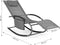 Ligbed tuin - ligstoel - 89x140x63 cm - met organizer - grijs