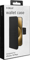 Celly Wally Bookcase Hoesje - Apple iPhone 16 Plus - Kunstleer - Pasjeshouder - Zwart