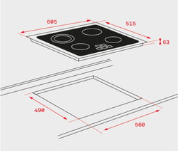 Teka TZ6315 - Vitro-keramische Kookplaat - 60 cm