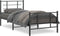 vidaXL - Bedframe - met - hoofd- - en - voeteneinde - metaal - zwart - 90x200 - cm
