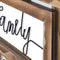 ZEP - Houten Multi Fotolijst Chieri bruin met metalen tekst Family voor foto's 4x 10x15 en 4x 13x18 (afmeting 68x56 cm) - UT832
