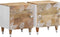 vidaXL - Nachtkastjes - 2 - st - 40x33,5x46 - cm - massief - mangohout