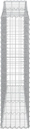 vidaXL - Schanskorven - 11 - st - gewelfd - 200x30x120/140 - cm - ijzer