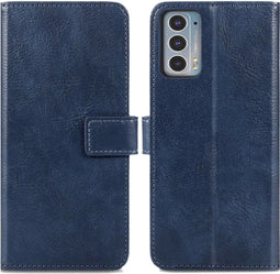 iMoshion Hoesje Geschikt voor Motorola Edge 20 Hoesje Met Pasjeshouder - iMoshion Luxe Bookcase - Donkerblauw