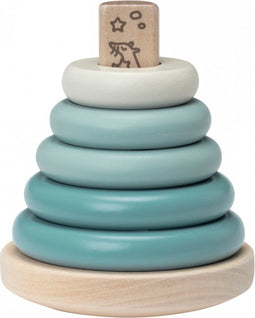 Micki Houten stapelring (blauw).