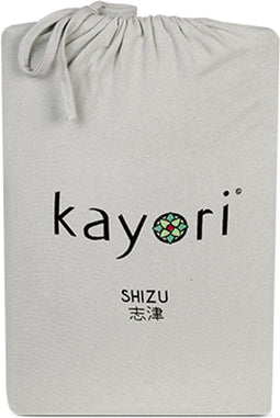 Kayori Shizu - Splittopper Hoeslaken Jersey - 180x200-220cm - Matrasdikte 12 cm - Biologisch Katoen - Zand