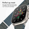 imoshion Nylon Alpine bandje - Geschikt voor Apple Watch 1, 2, 3, 4, 5, 6, 7, 8, 9, 10, SE, Ultra (2) - 44/45/46/49 mm - Blauw - One Size