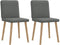 vidaXL - Eetkamerstoelen - 2 - st - stof - donkergrijs