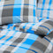 vidaXL - Dekbedovertrekset - 200x220 - cm - katoen - blauw - en - grijs