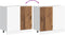 vidaXL - Spoelbakonderkast - Lyon - bewerkt - hout - oud - houtkleurig