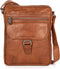 Leren A5 Crossbodytas met tabletvak - Nebraska - Brandy Cognac