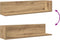 vidaXL - Wandschappen - 2 - st - 75x16,5x16,5 - bewerkt - hout - artisanaal - eiken