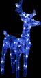 vidaXL - Kerstdecoratie - rendieren - en - slee - 280x28x55 - cm - acryl