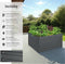 tectake® Blomma - Verhoogde Plantenbak - Verzinkt Staal - Ergonomisch - 120 x 100 x 56 cm - Antraciet