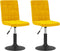 vidaXL - Eetkamerstoelen - draaibaar - 2 - st - fluweel - mosterdgeel