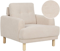 TUVE - Fauteuil - Beige - Corduroy