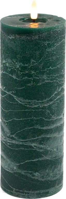 Mansion atmosphere - Groene led kaars rustic 20x7,5cm