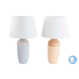 Bureaulamp DKD Home Decor Keramisch Bruin Marineblauw (2 Stuks)