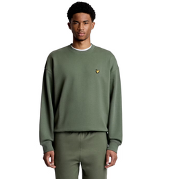 Lyle & Scott 1874 Crew Neck - Oversized Sweatshirt - Cactus Green - XXL
