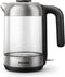 Philips HD9339/80 - Glazen waterkoker 1,7L - Plat verwarmingselement - Zwart en zilver