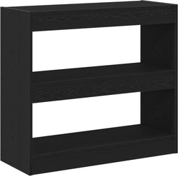 vidaXL - Zwarte - Eiken - Boekenkast - - - 80x30x72 - cm