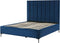 Beliani SEZANNE - Slaapkamerset - Blauw - Fluweel