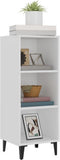 vidaXL - Dressoir - 34,5x32,5x90 - cm - bewerkt - hout - wit