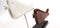 LaForma Intra - Houten vogels standaard - Bruin en wit - 45 x 9 x 30 cm