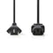 Nedis CH Type 12 - Stroomkabel - IEC-320-C13 - 2.00 m - Zwart