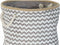 Mand DKD Home Decor Wit Grijs Jute Zig-zag Boho 38 x 38 x 45 cm