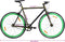 vidaXL - Fiets - met - vaste - versnelling - 700 - c - 51 - cm - zwart - en - groen
