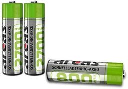 Arcas 177 08206 - Oplaadbare NiMH AA/HR6 800mAh Batterijen - Milieuvriendelijk (2 stuks)